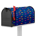 Colorful Baby Sharks Pattern Print Mailbox Cover