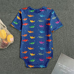 Colorful Baby Sharks Pattern Print Men's Bodysuit