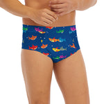Colorful Baby Sharks Pattern Print Men's Briefs