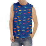 Colorful Baby Sharks Pattern Print Men's Fitness Tank Top