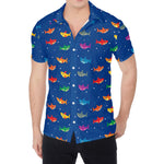 Colorful Baby Sharks Pattern Print Men's Shirt