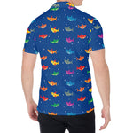 Colorful Baby Sharks Pattern Print Men's Shirt