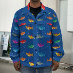 Colorful Baby Sharks Pattern Print Men's Shirt Jacket