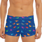 Colorful Baby Sharks Pattern Print Men's Short Boxer Briefs