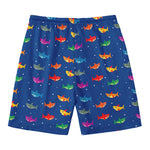 Colorful Baby Sharks Pattern Print Men's Swim Trunks