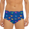 Colorful Baby Sharks Pattern Print Men's Triangle Swim Briefs