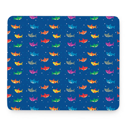 Colorful Baby Sharks Pattern Print Mouse Pad