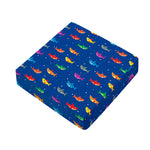 Colorful Baby Sharks Pattern Print Outdoor Seat Cushion Cover