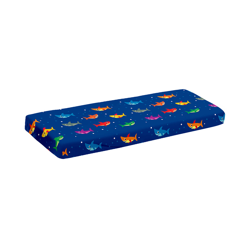 Colorful Baby Sharks Pattern Print Piano Keyboard Cover