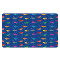 Colorful Baby Sharks Pattern Print Polyester Doormat