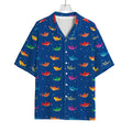 Colorful Baby Sharks Pattern Print Rayon Hawaiian Shirt