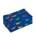 Colorful Baby Sharks Pattern Print Rectangle Tissue Box Cover
