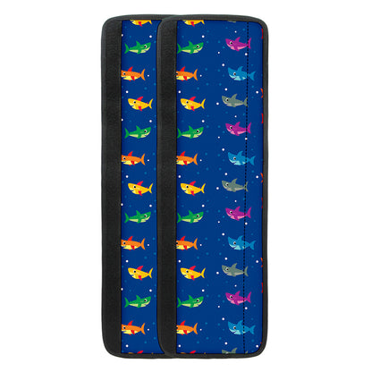Colorful Baby Sharks Pattern Print Refrigerator Handle Covers