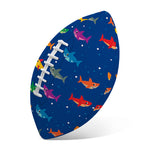 Colorful Baby Sharks Pattern Print Rugby Ball