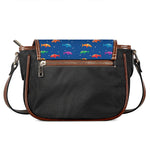 Colorful Baby Sharks Pattern Print Saddle Bag
