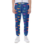 Colorful Baby Sharks Pattern Print Scuba Joggers