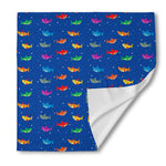 Colorful Baby Sharks Pattern Print Silk Bandana