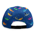Colorful Baby Sharks Pattern Print Snapback Cap