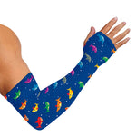 Colorful Baby Sharks Pattern Print Sun Protection Arm Sleeves