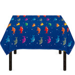Colorful Baby Sharks Pattern Print Tablecloth