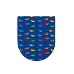 Colorful Baby Sharks Pattern Print Toilet Lid Cover