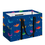 Colorful Baby Sharks Pattern Print Utility Tote Bag