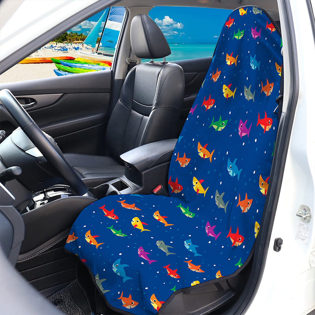 Colorful Baby Sharks Pattern Print Waterproof Car Seat Cover