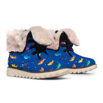 Colorful Baby Sharks Pattern Print Winter Boots