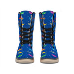 Colorful Baby Sharks Pattern Print Winter Boots