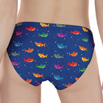 Colorful Baby Sharks Pattern Print Women's Panties