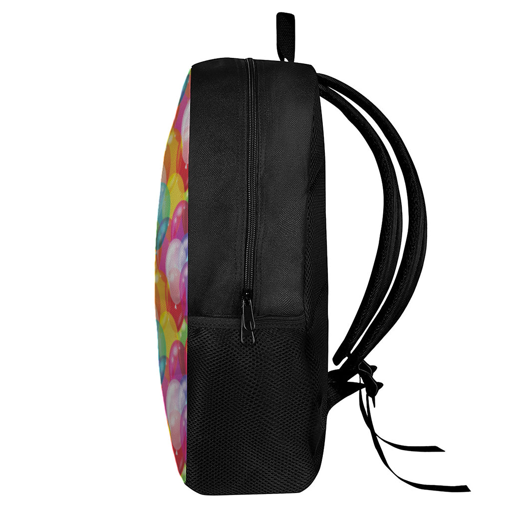 Colorful Balloon Pattern Print 17 Inch Backpack