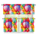 Colorful Balloon Pattern Print 3 Piece Kitchen Curtains