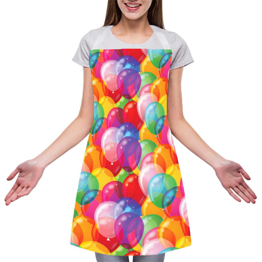 Colorful Balloon Pattern Print Adjustable Apron