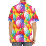 Colorful Balloon Pattern Print Aloha Shirt