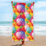 Colorful Balloon Pattern Print Beach Towel