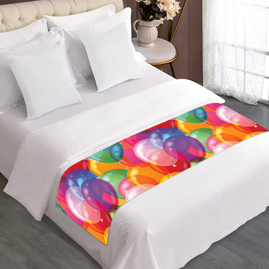 Colorful Balloon Pattern Print Bed Runner