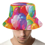 Colorful Balloon Pattern Print Bucket Hat
