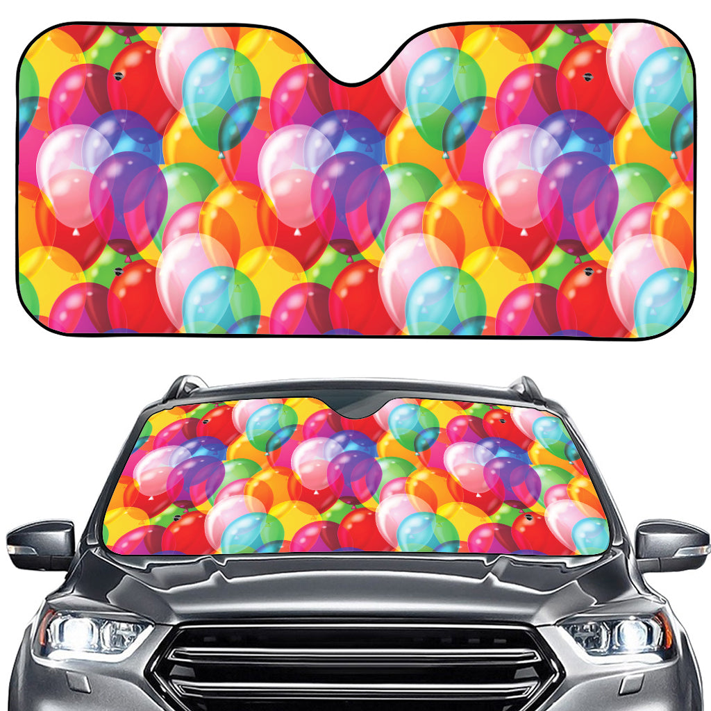 Colorful Balloon Pattern Print Car Windshield Sun Shade