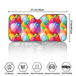 Colorful Balloon Pattern Print Car Windshield Sun Shade