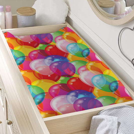 Colorful Balloon Pattern Print Changing Pad Cover