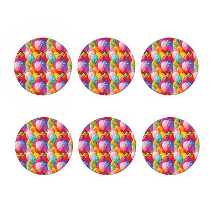 Colorful Balloon Pattern Print Coaster Set