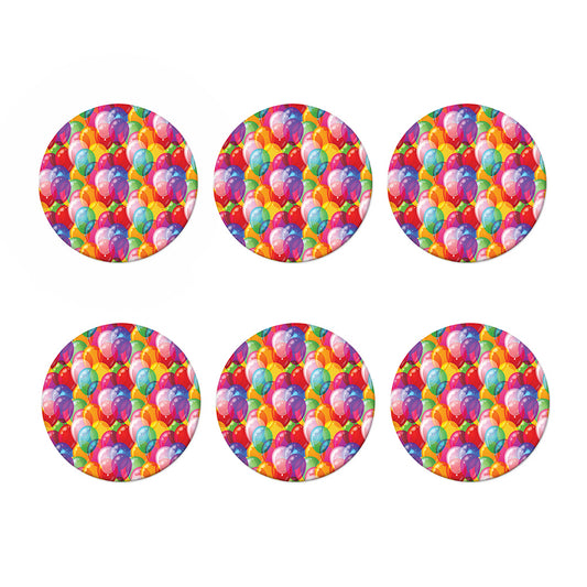 Colorful Balloon Pattern Print Coaster Set