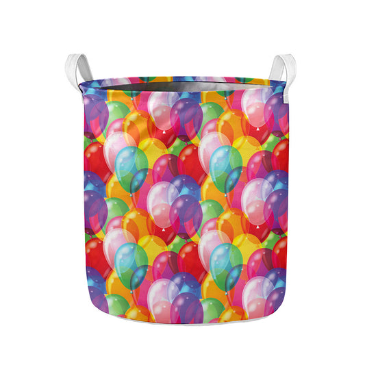 Colorful Balloon Pattern Print Collapsible Laundry Basket