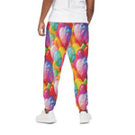 Colorful Balloon Pattern Print Cotton Pants