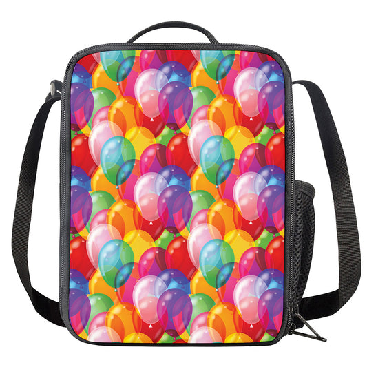Colorful Balloon Pattern Print Crossbody Lunch Bag