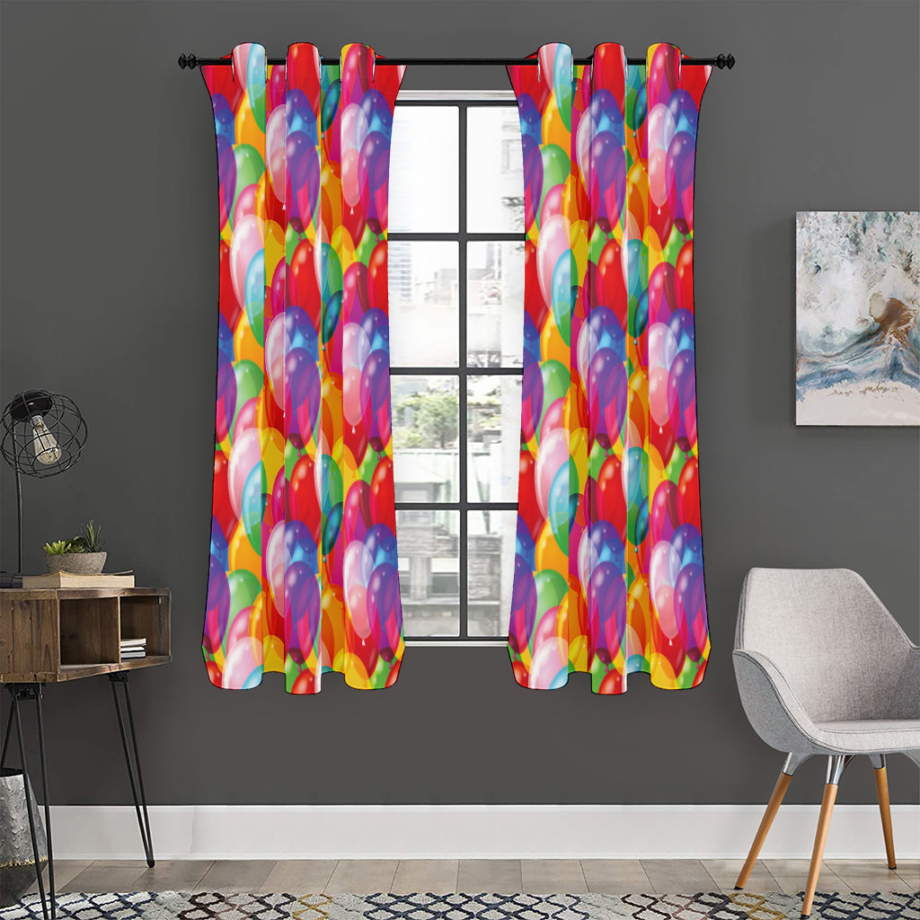 Colorful Balloon Pattern Print Curtain