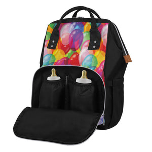 Colorful Balloon Pattern Print Diaper Bag