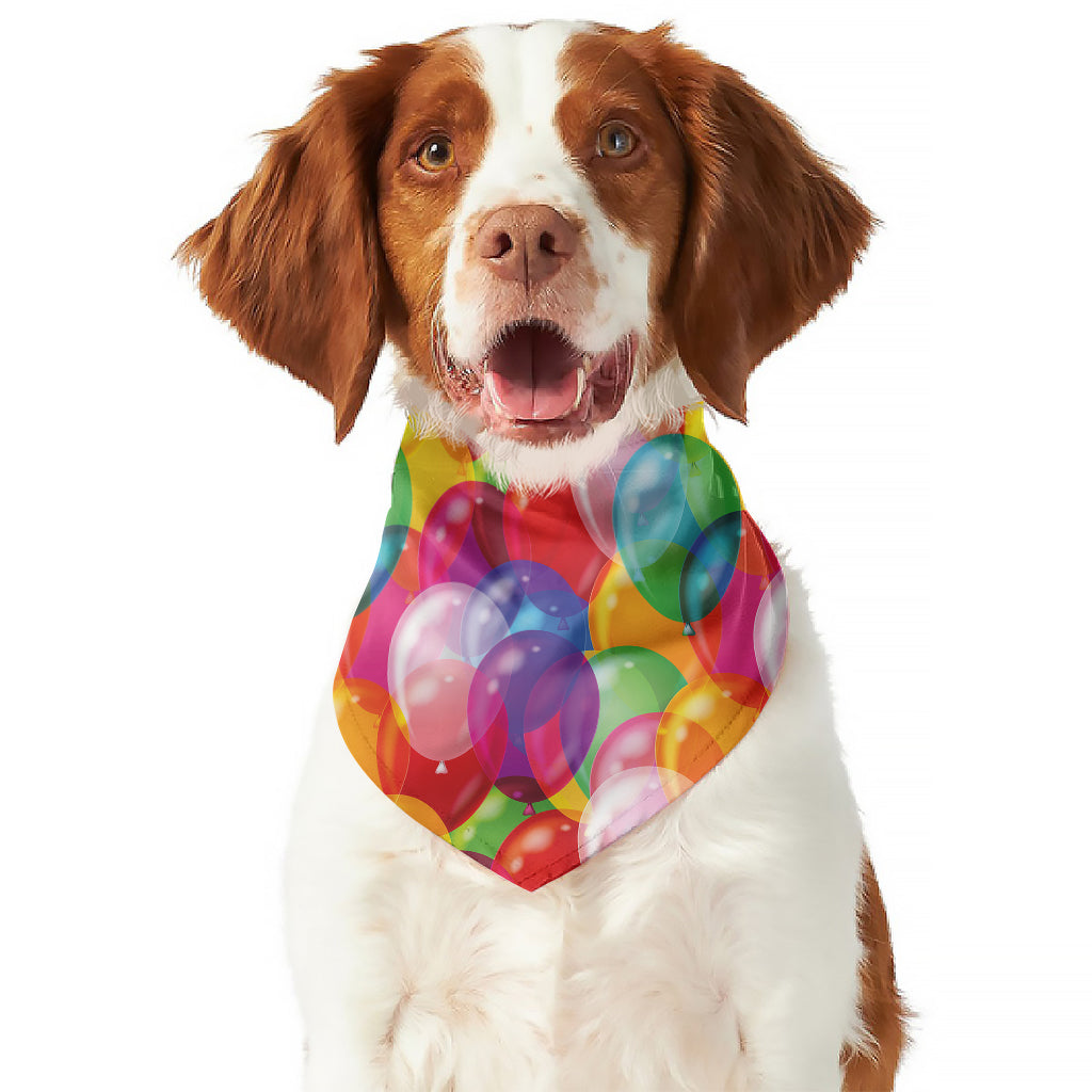 Colorful Balloon Pattern Print Dog Bandana