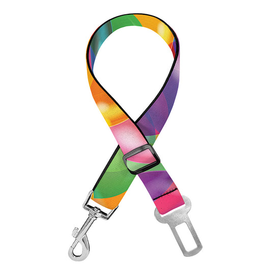 Colorful Balloon Pattern Print Dog Seat Belt