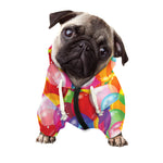 Colorful Balloon Pattern Print Dog Zip Up Hoodie